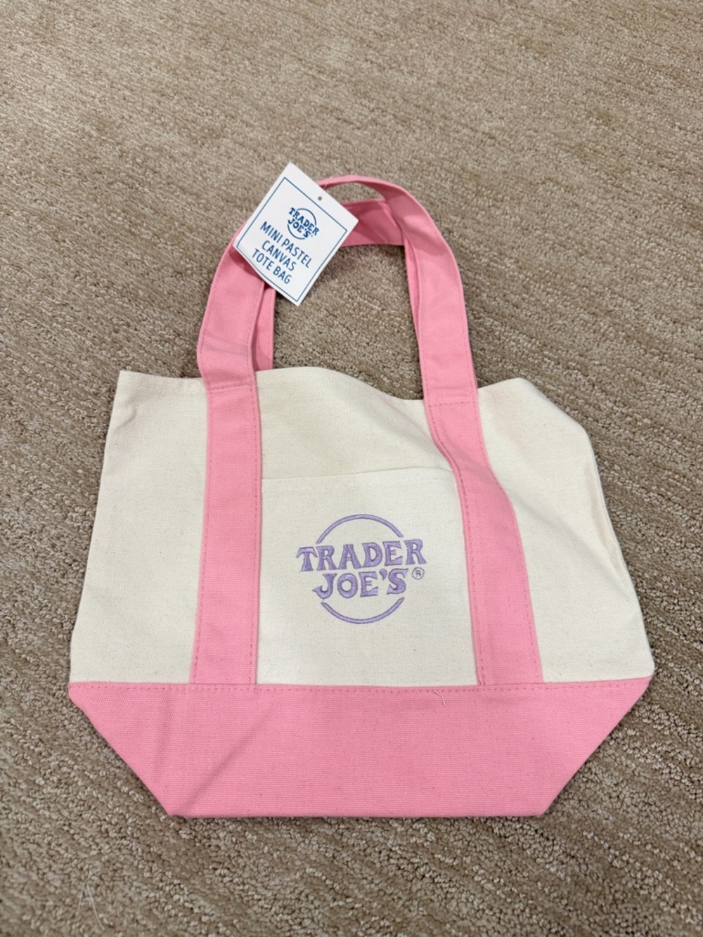 Trader Joe’s mini canvas tote bag